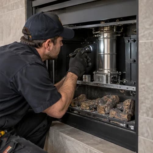 AI-generated illustration: Gas fireplaces service illustration