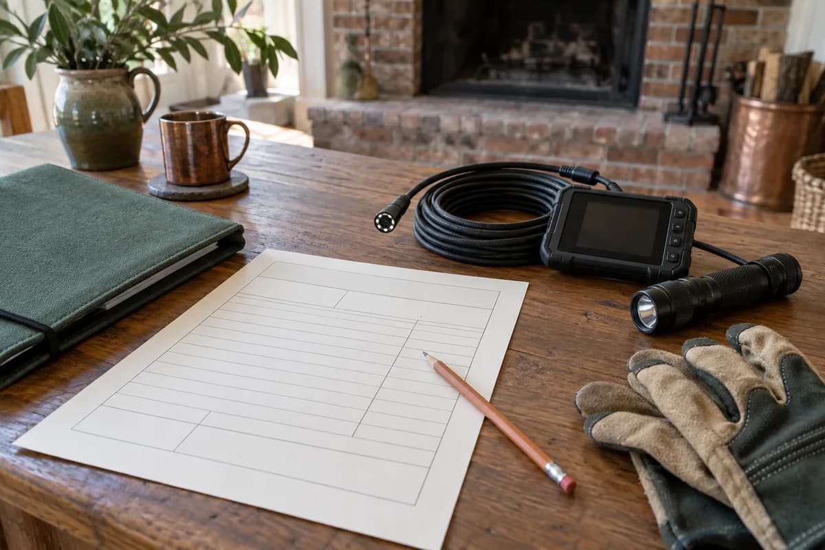 AI-generated illustration: How to read a chimney inspection report illustration